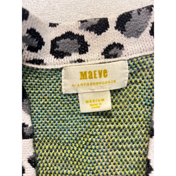 Anthropologie Maeve Cardigan Sweater Savannah Colorful Abstract Artsy Medium - Picture 7 of 7